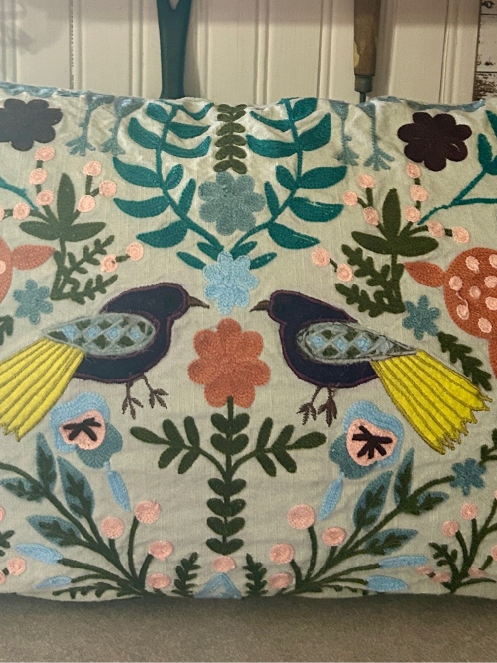 Elie Tahari Home Bird and Herb pillow